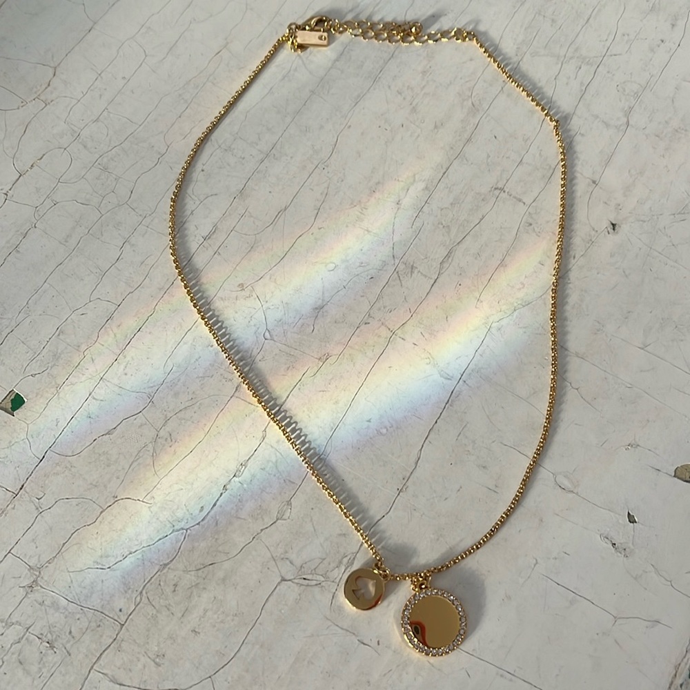 Kate Spade Pave Charm Pendant Necklace NWOT